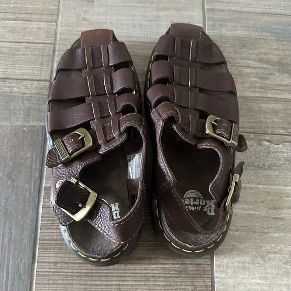 Dr Martens WRENLIE Grizzly Leather Fisherman Sandals Women’s size 8 - Picture 5 of 9